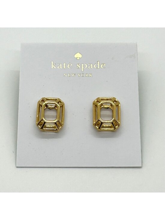 kate spade Jewelry - Kate Spade Freeze Frame Gold-Tone Geometric Stud Earrings Modern Minimalist Desi